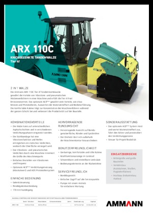 Kombiwalzen Ammann ARX 110 C T4f