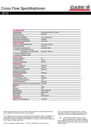 Mähdrescher Case IH CF 70 Cross Flow A3