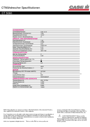 Mähdrescher Case IH CT 5060