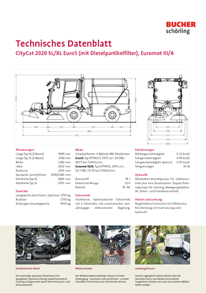 Kompaktkehrmaschinen Bucher-Schörling CityCat 2020 SL