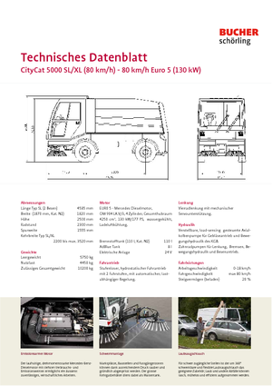 Kompaktkehrmaschinen Bucher-Schörling CityCat 5000 XL
