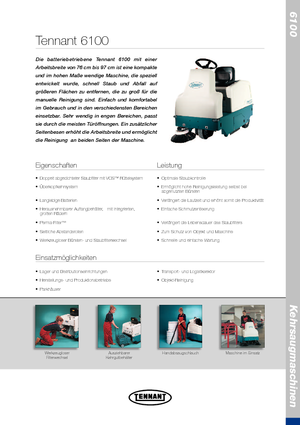 Kompaktkehrmaschinen Tennant Tennant 6100