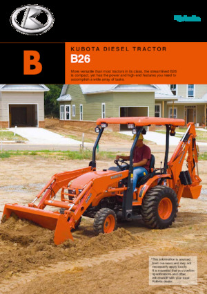 Kommunale Schlepper Kubota B26B