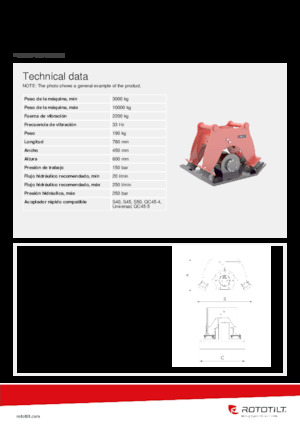 Anbauflächenrüttler Rototilt® C22