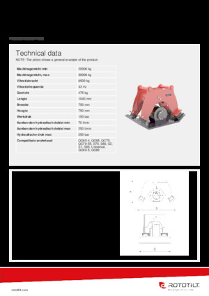 Anbauflächenrüttler Rototilt® C65