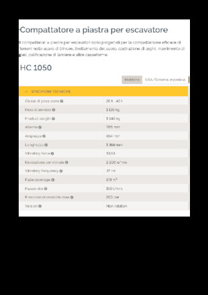 Anbauflächenrüttler Epiroc HC 1050 