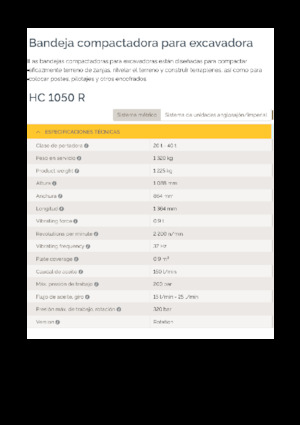 Anbauflächenrüttler Epiroc HC 1050 R 