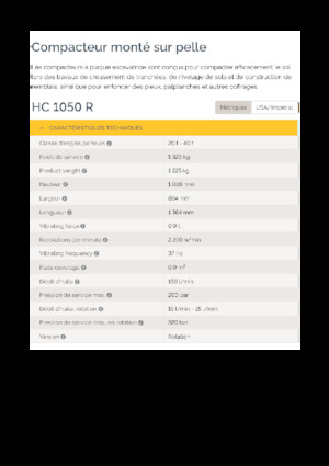 Anbauflächenrüttler Epiroc HC 1050 R 