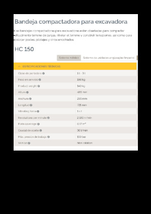 Anbauflächenrüttler Epiroc HC 150 