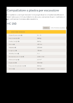 Anbauflächenrüttler Epiroc HC 150 