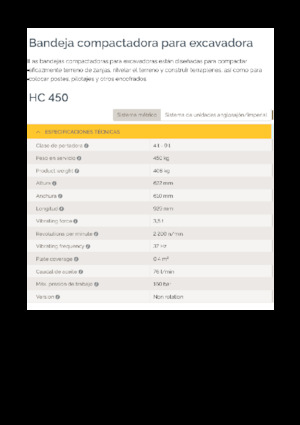 Anbauflächenrüttler Epiroc HC 450 