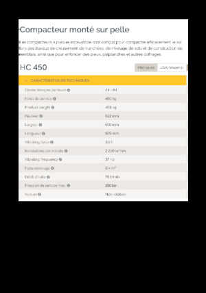 Anbauflächenrüttler Epiroc HC 450 