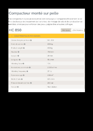 Anbauflächenrüttler Epiroc HC 850 