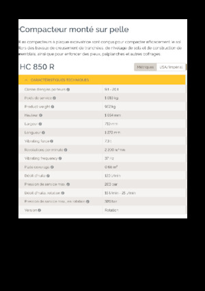 Anbauflächenrüttler Epiroc HC 850 R 