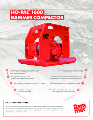 Anbauflächenrüttler Rammer Ho-Pac 1600