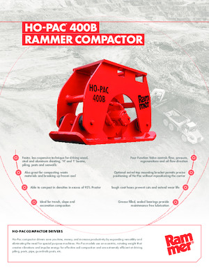 Anbauflächenrüttler Rammer Ho-Pac 400B