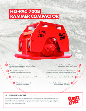Anbauflächenrüttler Rammer Ho-Pac 700B