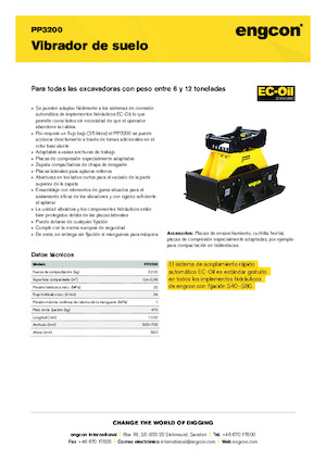 Anbauflächenrüttler engcon PP3200