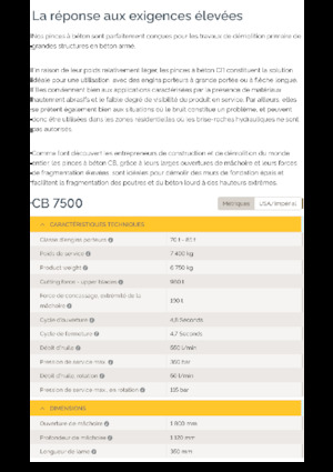 Beton-Abbruchzangen Epiroc CB 7500