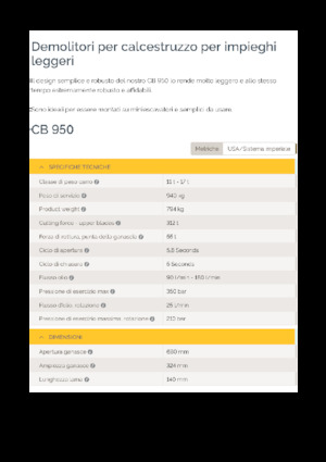 Beton-Abbruchzangen Epiroc CB 950