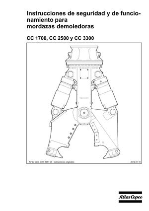 Beton-Abbruchzangen Atlas Copco CC 2500S