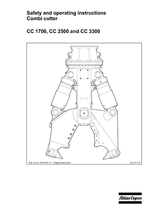 Beton-Abbruchzangen Atlas Copco CC 2500S