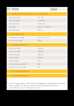 Beton-Abbruchzangen Epiroc CC 5000 U