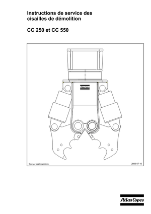Beton-Abbruchzangen Atlas Copco CC 550
