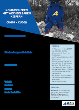 Beton-Abbruchzangen Arden CU007