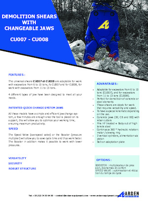 Beton-Abbruchzangen Arden CU007