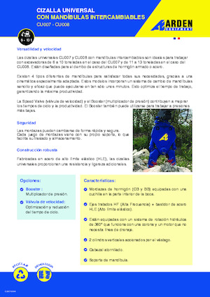 Beton-Abbruchzangen Arden CU007