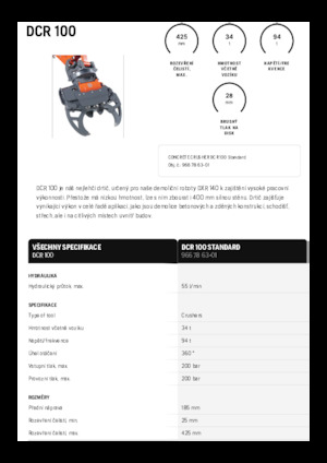 Beton-Abbruchzangen Husqvarna DCR 100