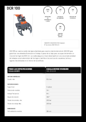 Beton-Abbruchzangen Husqvarna DCR 100