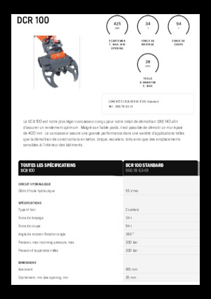 Beton-Abbruchzangen Husqvarna DCR 100