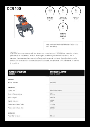 Beton-Abbruchzangen Husqvarna DCR 100