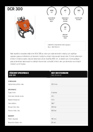 Beton-Abbruchzangen Husqvarna DCR 300