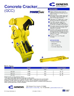 Beton-Abbruchzangen Genesis GCC 50