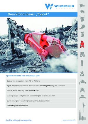 Beton-Abbruchzangen WIMMER TC 1100 U