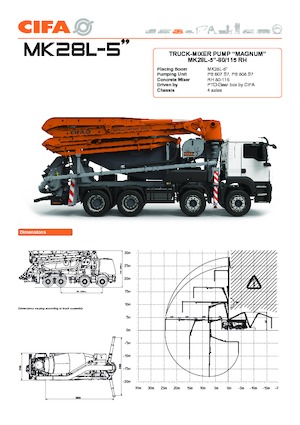 Autobetonmischerpumpen CIFA MK28L-5