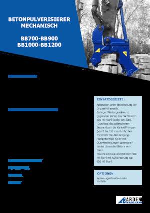 Beton-Pulverisierer Arden BB900
