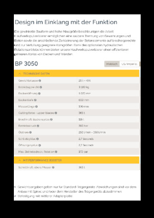 Beton-Pulverisierer Epiroc BP 3050