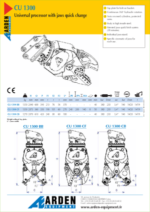 Beton-Pulverisierer Arden CU 1300 BB
