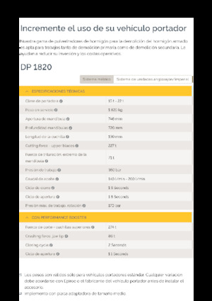 Beton-Pulverisierer Epiroc DP 1820