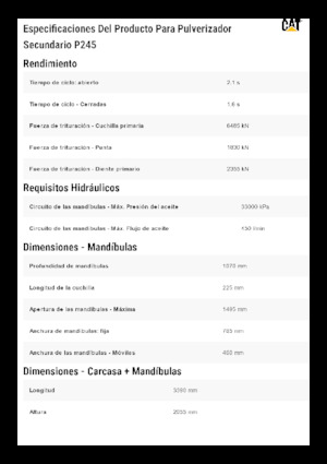 Beton-Pulverisierer Caterpillar P245