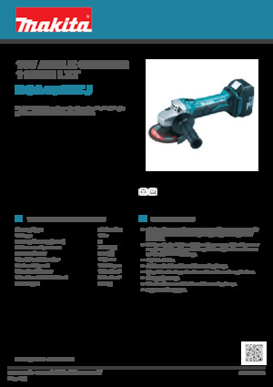 Akku-Winkelschleifer Makita DGA452RTJ 