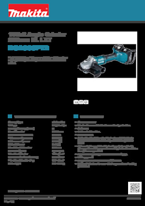Akku-Winkelschleifer Makita DGA900PT2