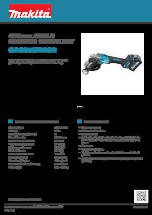 Akku-Winkelschleifer Makita GA005GD202 