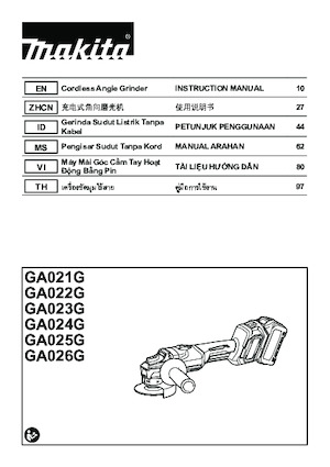 Akku-Winkelschleifer Makita GA023G