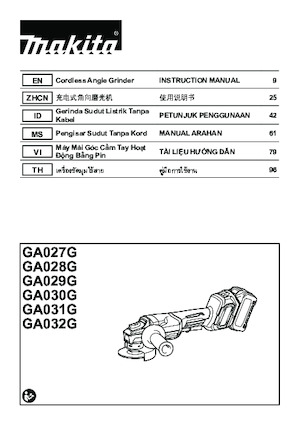 Akku-Winkelschleifer Makita GA027G