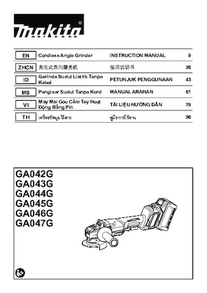 Akku-Winkelschleifer Makita GA044G